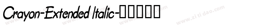 Crayon-Extended Italic字体转换